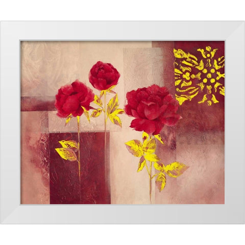Red Essence White Modern Wood Framed Art Print by Verbeek-Van Den Broek