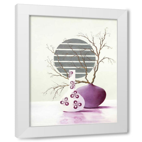 Purple Inspiration I White Modern Wood Framed Art Print by Sedalia, David