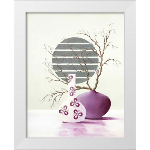 Purple Inspiration I White Modern Wood Framed Art Print by Sedalia, David