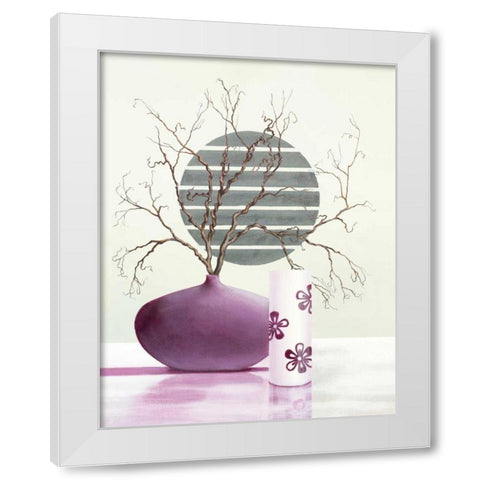 Purple Inspiration II White Modern Wood Framed Art Print by Sedalia, David