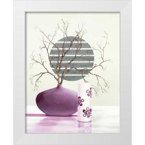 Purple Inspiration II White Modern Wood Framed Art Print by Sedalia, David