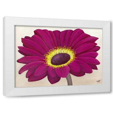 Raspberry Delight I White Modern Wood Framed Art Print by Lake, Kaye