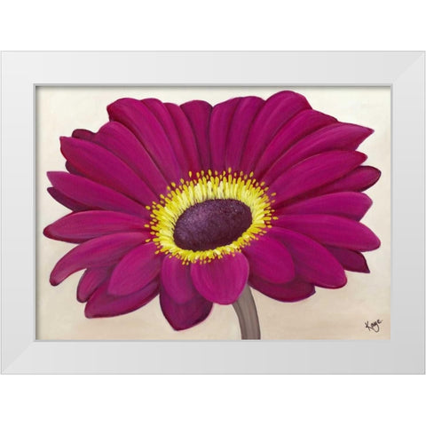 Raspberry Delight I White Modern Wood Framed Art Print by Lake, Kaye