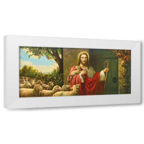 EINE HERDE UND EIN HIRTE White Modern Wood Framed Art Print by Giovanni