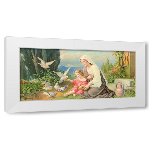 TAUBEN-MADONNA White Modern Wood Framed Art Print by Giovanni