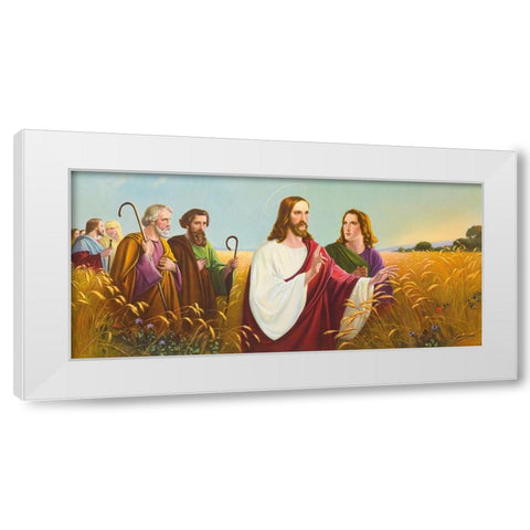 CHRISTUS IM Ã„HRENFELD White Modern Wood Framed Art Print by Giovanni