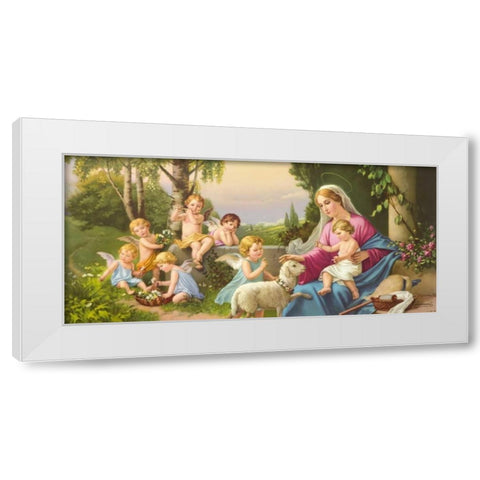 Angel Madonna I White Modern Wood Framed Art Print by Giovanni