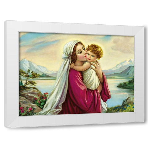 BERGSEE-MADONNA White Modern Wood Framed Art Print by Giovanni