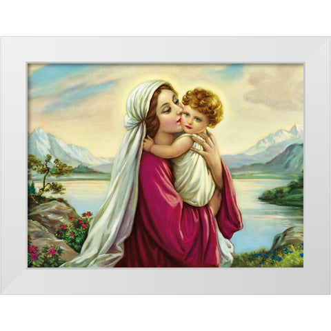 BERGSEE-MADONNA White Modern Wood Framed Art Print by Giovanni