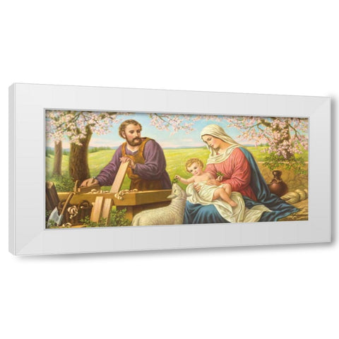 Holy Family White Modern Wood Framed Art Print by Giovanni