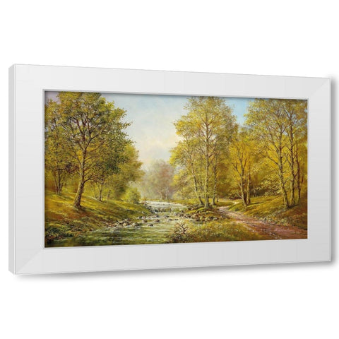 SOFT MORNING LIGHT White Modern Wood Framed Art Print by Glassl, Helmut