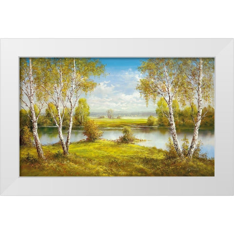 REFLECTIONS OF SPRING White Modern Wood Framed Art Print by Glassl, Helmut