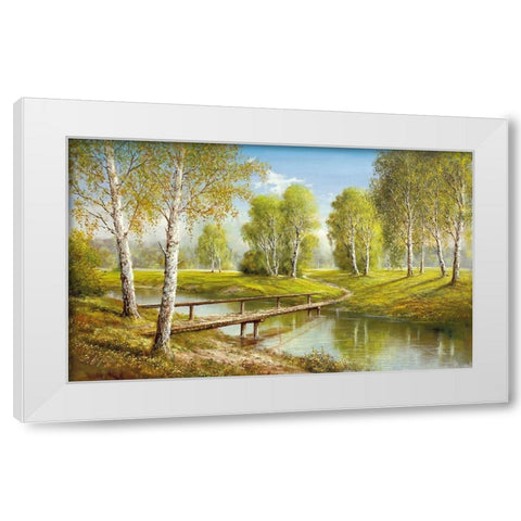 BRIDGE INTO PARADISE White Modern Wood Framed Art Print by Glassl, Helmut