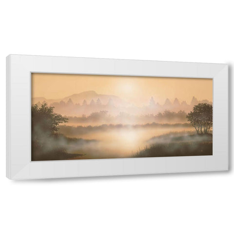 MISTY WATERS White Modern Wood Framed Art Print by Walsh, Peter