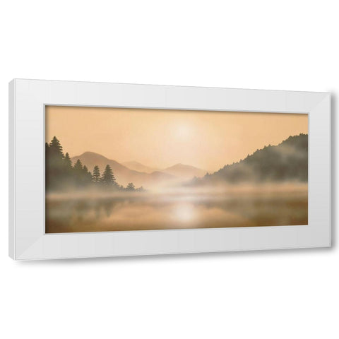 MOUNTAIN MIST White Modern Wood Framed Art Print by Walsh, Peter