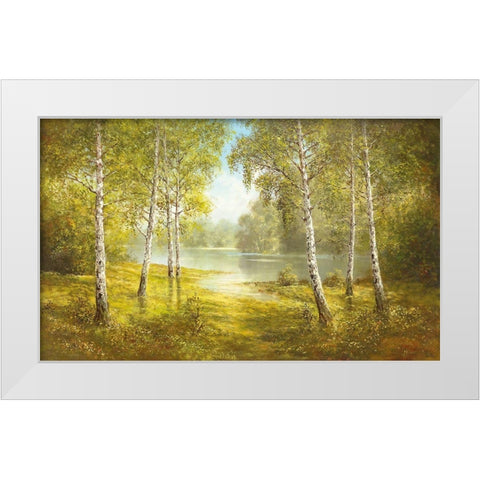 POND SPINKA White Modern Wood Framed Art Print by Glassl, Helmut