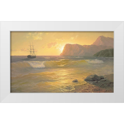 BEAUTIFUL KRIM White Modern Wood Framed Art Print by Slava