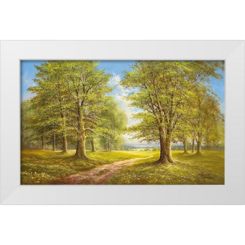 ROMANTIC LANE I White Modern Wood Framed Art Print by Glassl, Helmut
