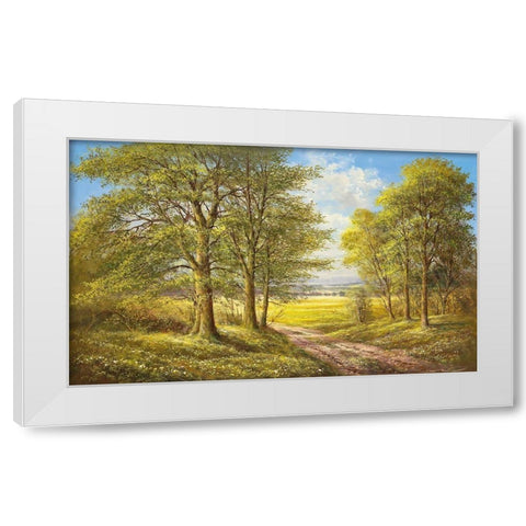 ROMANTIC LANE II White Modern Wood Framed Art Print by Glassl, Helmut