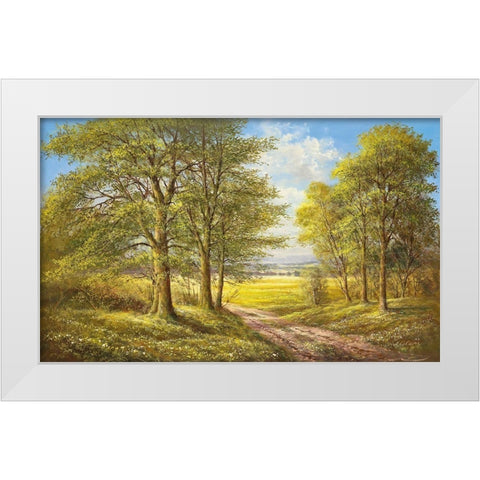 ROMANTIC LANE II White Modern Wood Framed Art Print by Glassl, Helmut
