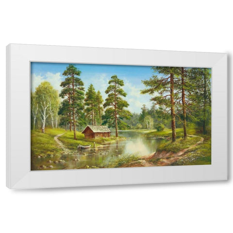 Ideal Retreat White Modern Wood Framed Art Print by Glassl, Helmut