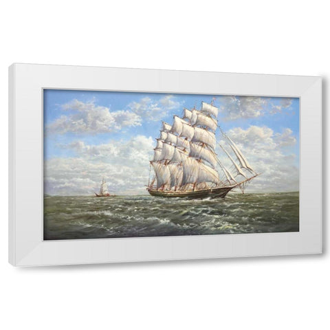 Full Speed Ahead I White Modern Wood Framed Art Print by Glassl, Helmut