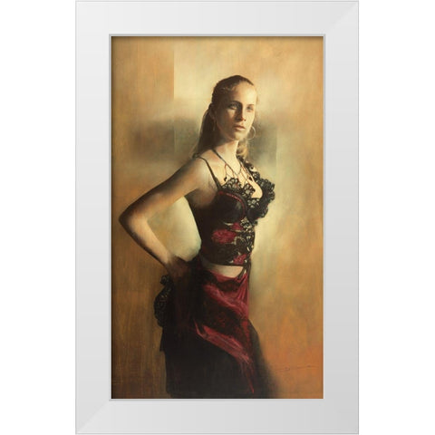 GIADA FIGLIA DARTE White Modern Wood Framed Art Print by Sgarbossa, Antonio