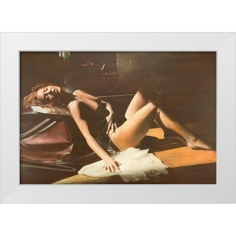 PAOLA White Modern Wood Framed Art Print by Sgarbossa, Antonio