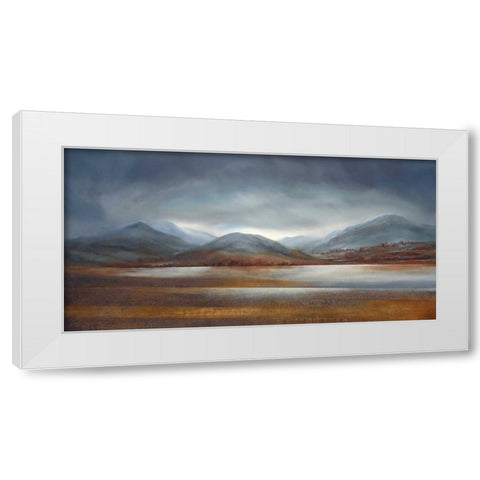 Natures Garden White Modern Wood Framed Art Print by Dworok, Peter