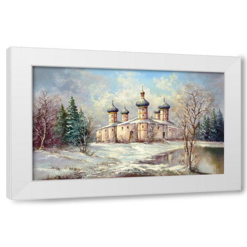 WINTER IN SAMARA White Modern Wood Framed Art Print by Glassl, Helmut