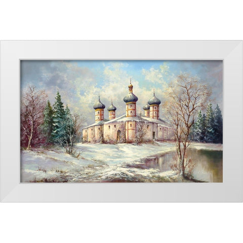 WINTER IN SAMARA White Modern Wood Framed Art Print by Glassl, Helmut