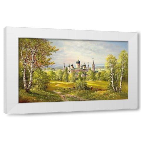 MONASTERY NEAR KALININGRAD White Modern Wood Framed Art Print by Glassl, Helmut
