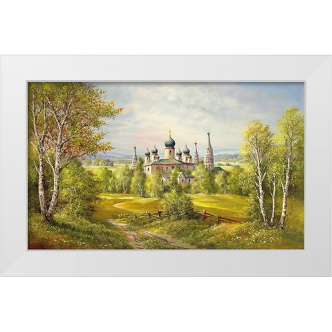 MONASTERY NEAR KALININGRAD White Modern Wood Framed Art Print by Glassl, Helmut