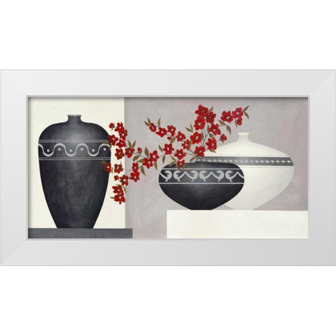 Spirit Of Red II White Modern Wood Framed Art Print by Sedalia, David