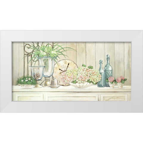Timeless White Modern Wood Framed Art Print by Moore, Linda