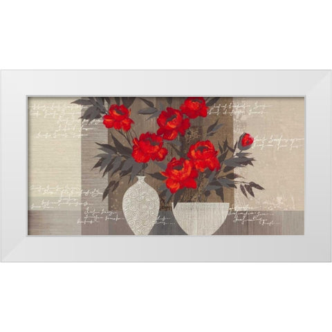 Crimson Beauty I White Modern Wood Framed Art Print by Christina
