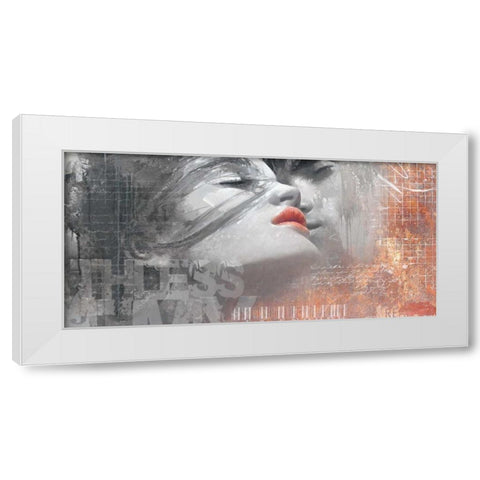 The Kiss White Modern Wood Framed Art Print by Sestillo, Enrico