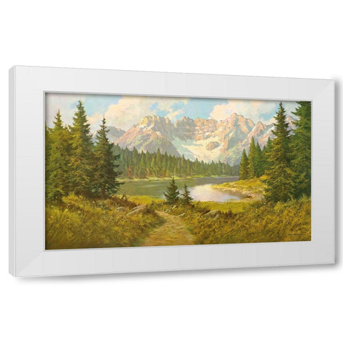 MISURINA LAKE White Modern Wood Framed Art Print by Bochmann, Joh.