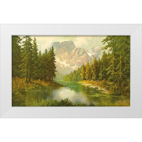 LAKE PRAGSER White Modern Wood Framed Art Print by Bochmann, Joh.