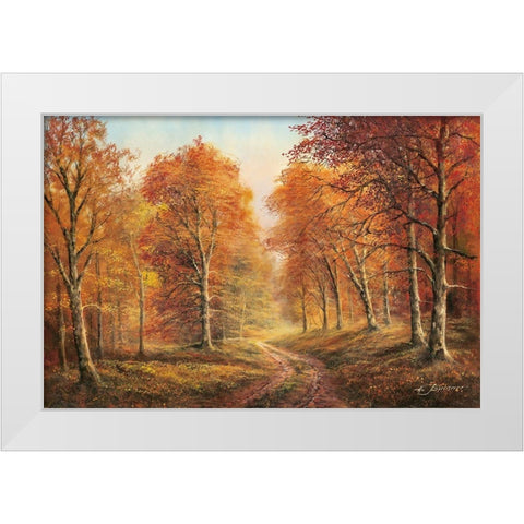 SUMMER VISTA White Modern Wood Framed Art Print by Buchner, H.