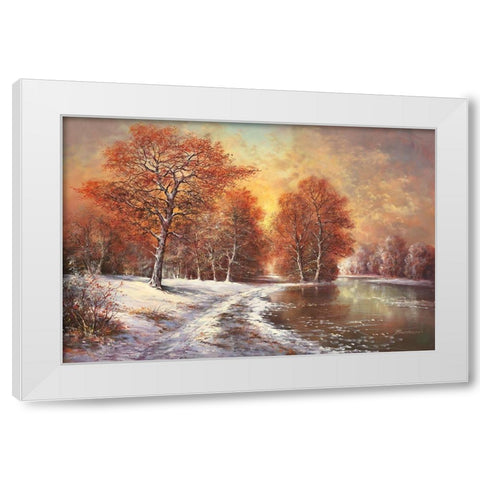 WINTER IN THE TAIGA White Modern Wood Framed Art Print by Buchner, H.