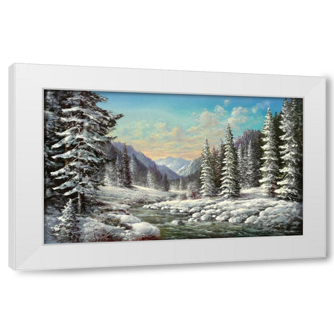 SIBERIAN WINTER White Modern Wood Framed Art Print by Glassl, Helmut