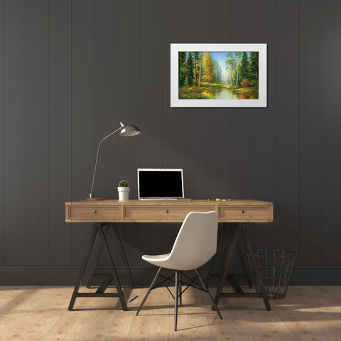 ALL ALONE White Modern Wood Framed Art Print by Buchner, H.