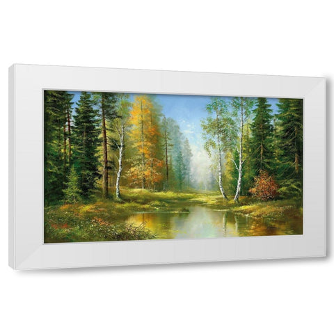 ALL ALONE White Modern Wood Framed Art Print by Buchner, H.
