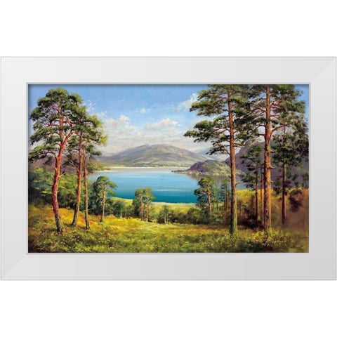 OTMUCHOW LAKE White Modern Wood Framed Art Print by Buchner, H.