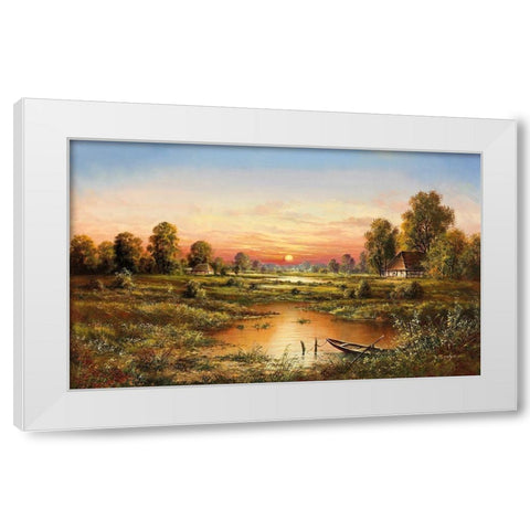 MARSHLANDS White Modern Wood Framed Art Print by Buchner, H.