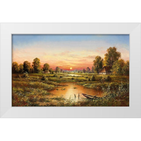 MARSHLANDS White Modern Wood Framed Art Print by Buchner, H.