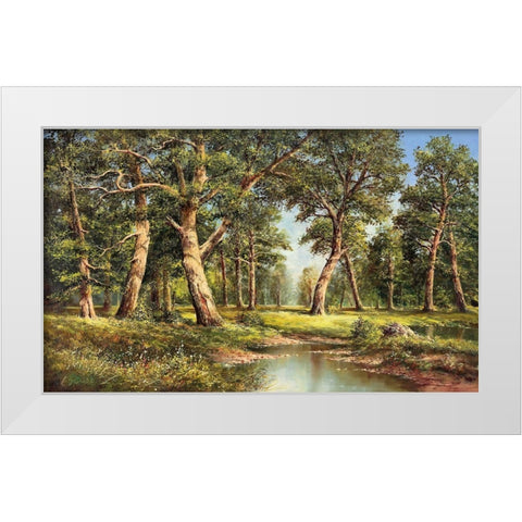 AFTER THE RAIN White Modern Wood Framed Art Print by Glassl, Helmut