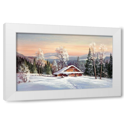 SIBERIAN WINTER White Modern Wood Framed Art Print by Glassl, Helmut