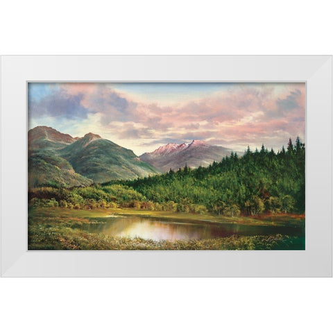 IDYLLIC VIEW White Modern Wood Framed Art Print by Glassl, Helmut